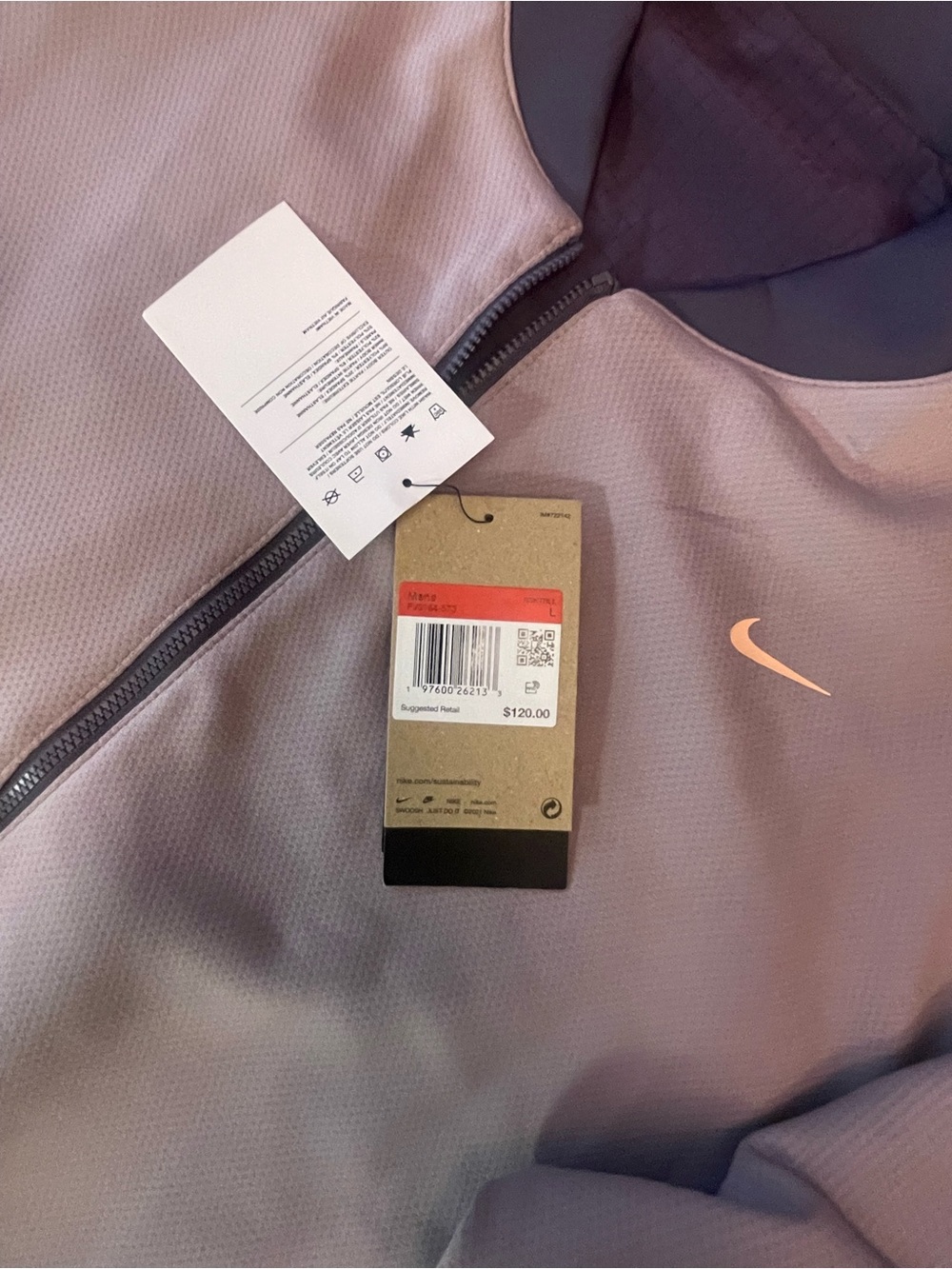 Nike Lavender Jacket with Pink Swoosh - Picture 5 of 8